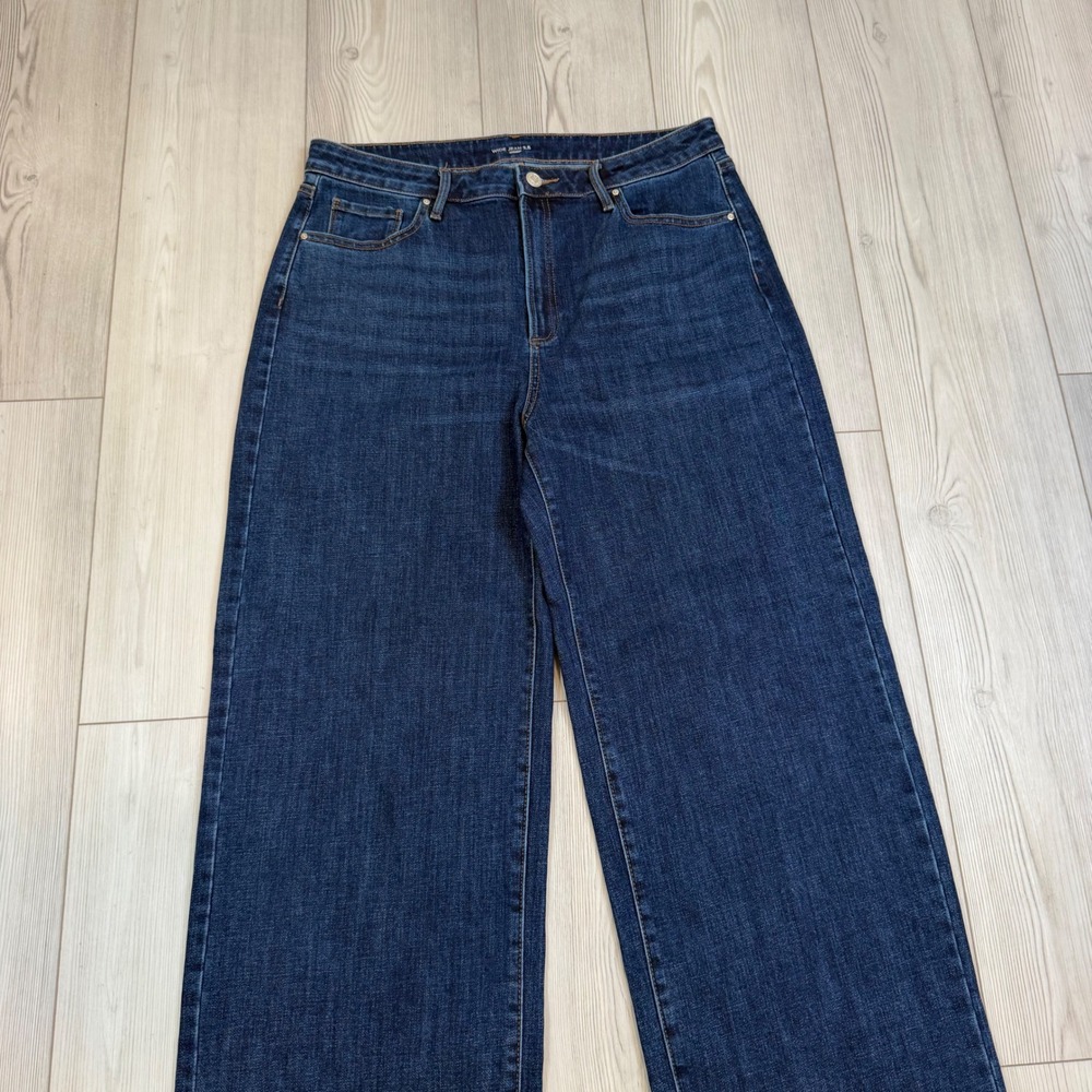 Chicos Wide Jean 2.5 US 14 Dark Wash Wide Leg High Rise Denim Jeans Blue Womens - Picture 4 of 10